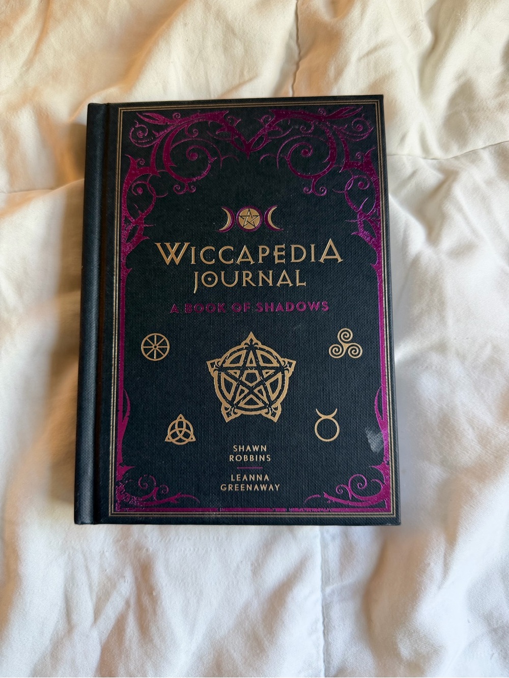 Wiccapedia journal: a book of shadows by shawn robbins hardcover spell book